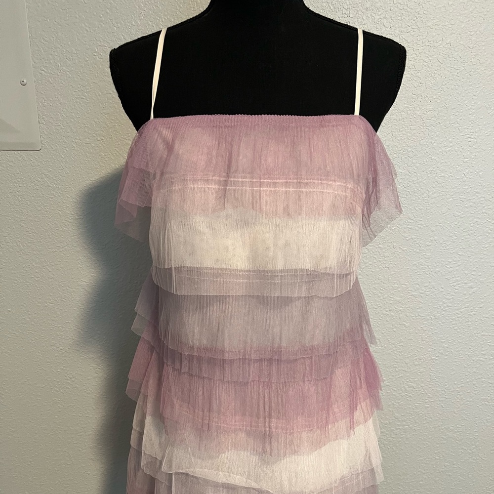 Ruffle purple dress mini